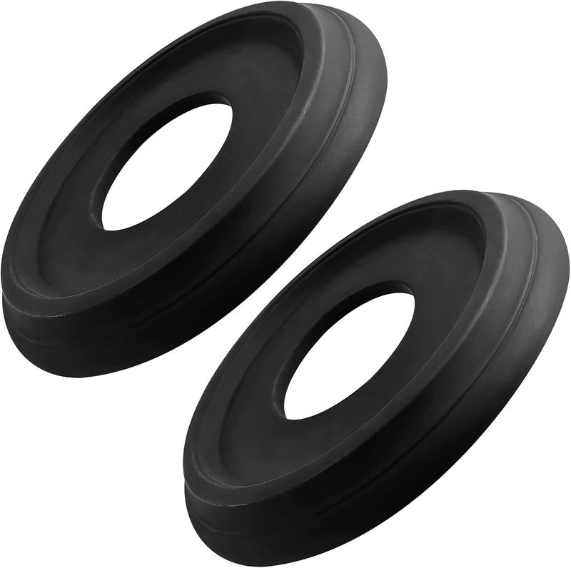 ECUDIS Molded PU Ceiling Medallion for Light Fixtures and Ceiling Fans, 10" OD x 4" ID, 2 Pack (Black) - Image 1
